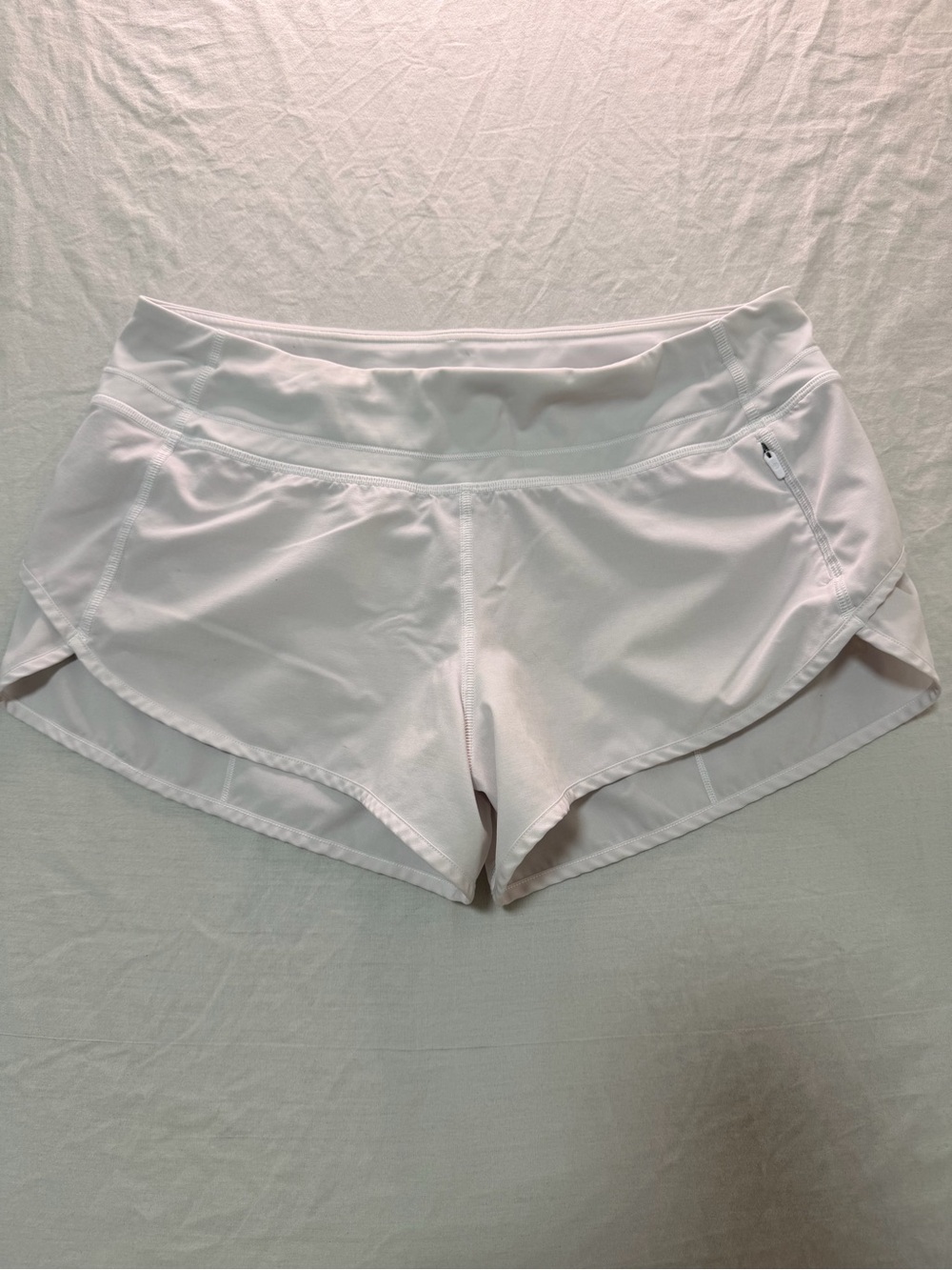 CRZ YOGA White Women's Athletic Shorts with Side Zip